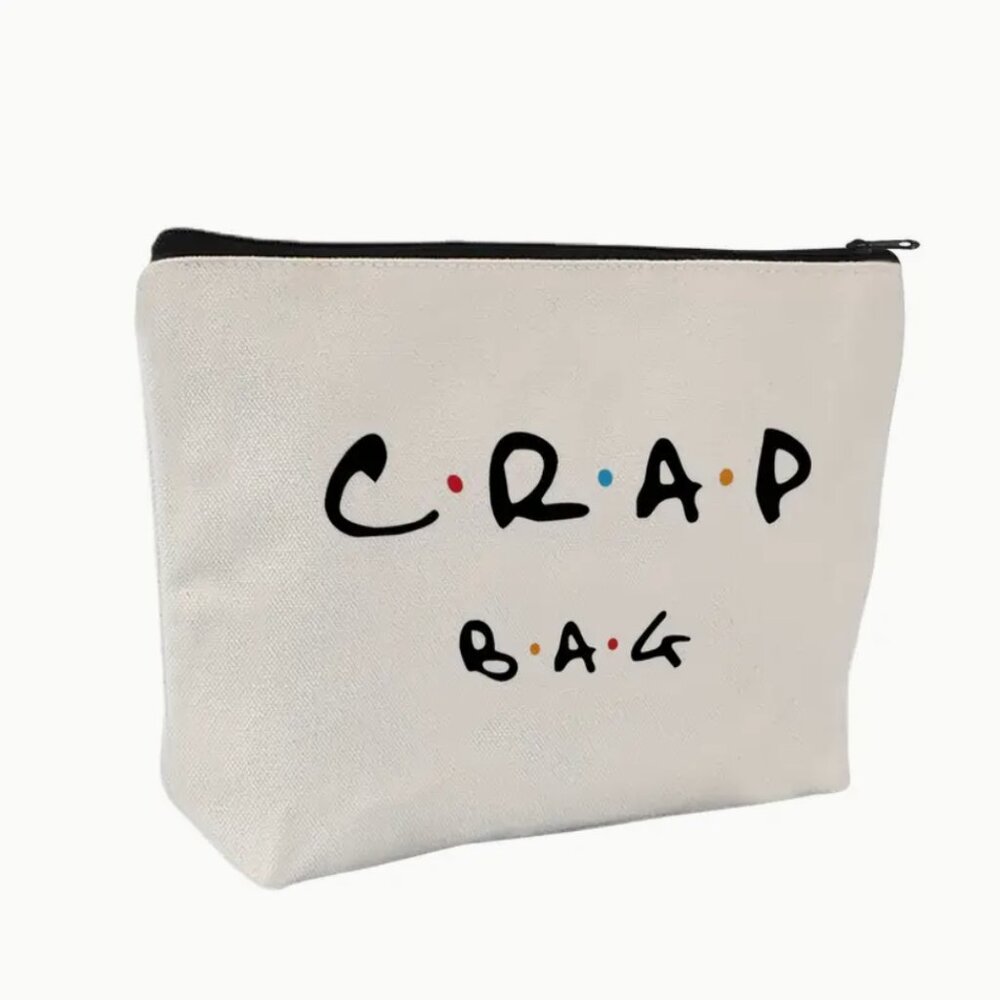 "CRAP BAG" Canvas Cosmetic Bag - Picture 7 of 7